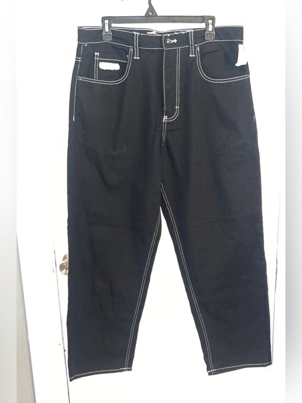 Zumiez Black Jeans with White Stitching